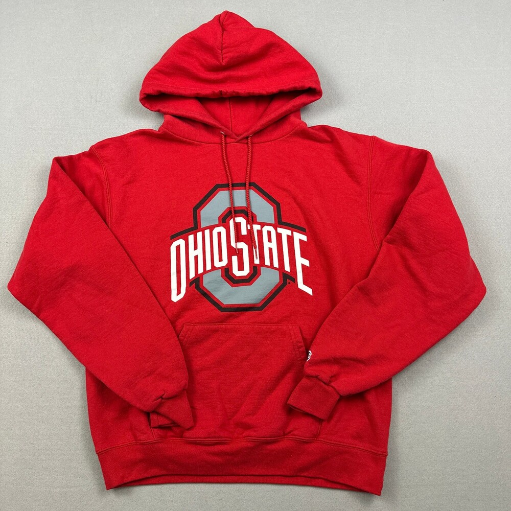 Ohio State Buckeyes Hoodie Men Medium Red Champion NCAA Football Pullover M